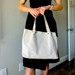 Claudia Firenze Genuine Leather White Cream Croc Alligator Texture Made In Italy